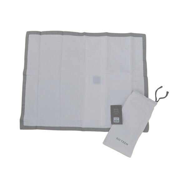 Restoration Hardware Teen grey border pillow sham Standard NWT - Picture 1 of 4